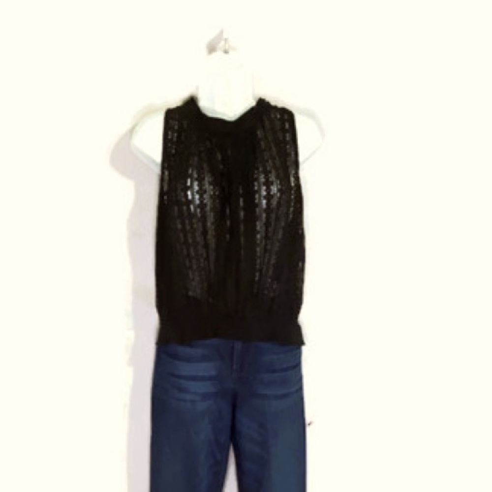 Ladies Sz XS Free People Black Lace Top